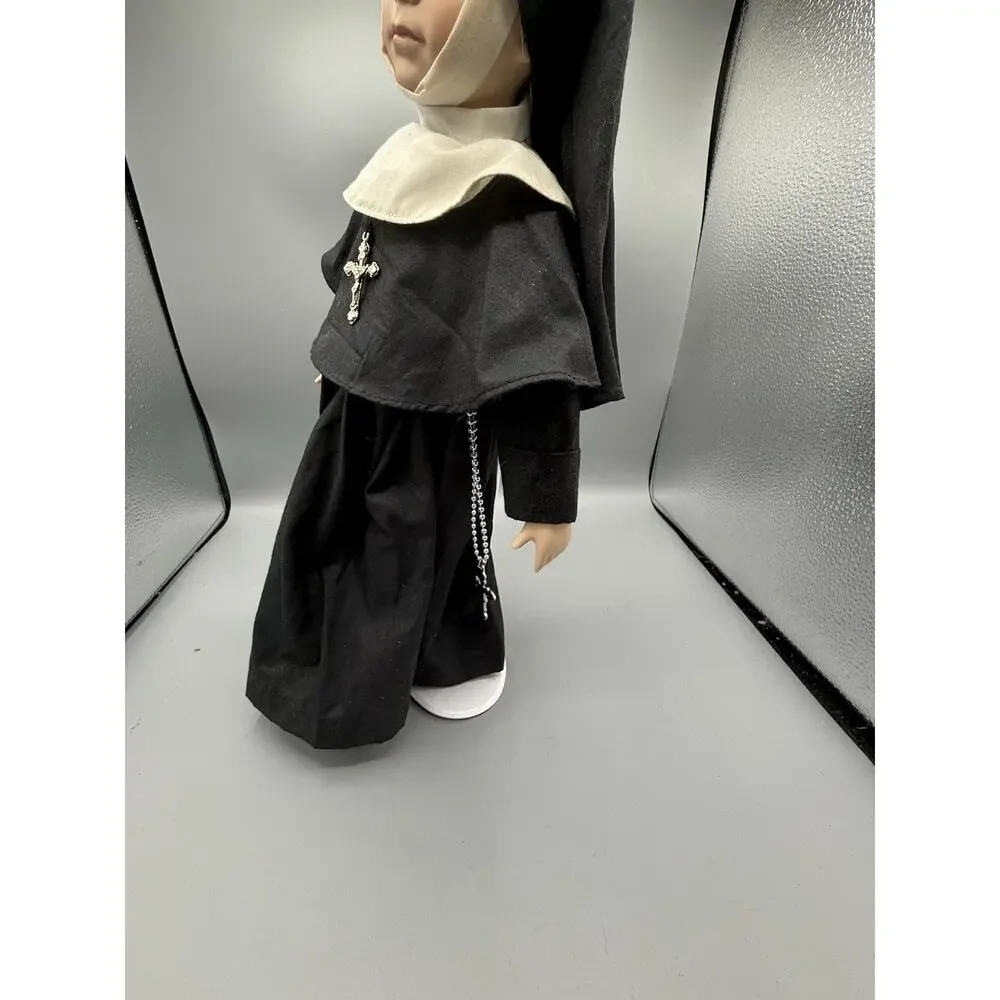 Catholic Nun Doll 18” Religious Collector Doll Habit Crucifix Rosary